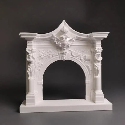 Baroque Fourth Door Relief Plaster Decorative Artworks Home Decoration Photo Props Office Desk Decoration Ornaments Craft Statue