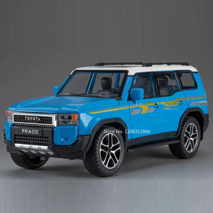 1:24 Scale Prado LC250 Models Cars Toys Alloy Diecast 6 Doors Opened Miniature Vehicles Pull Back Off-road Boys Perfect Gifts