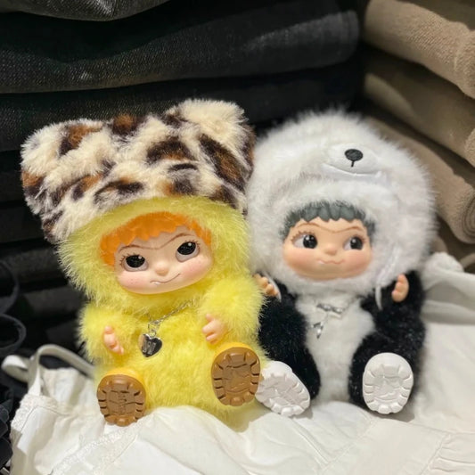 Wakuku Blind Box Fuzzy Trendy Fun Party Series And Wakuku Panda Elevator Action Figure Doll Bag Surprise Bag Pendant Doll Gift