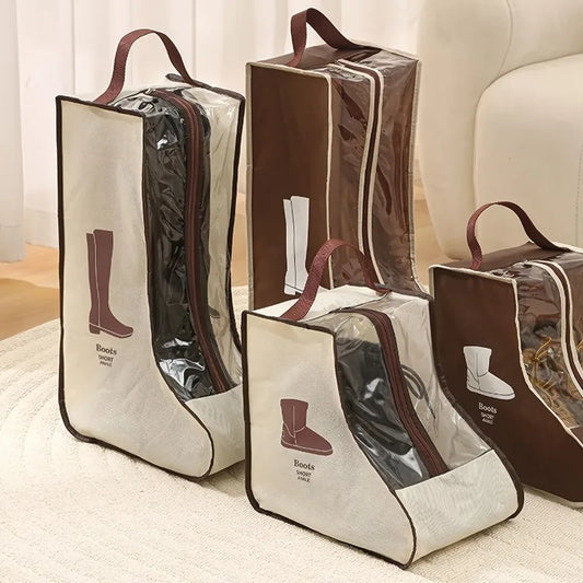 Reusable Tall Boot Bags, Athletic Shoe Storage Pouches, High-Top Shoe Dust Bags, Lightweight Hanging Shoe Organizers