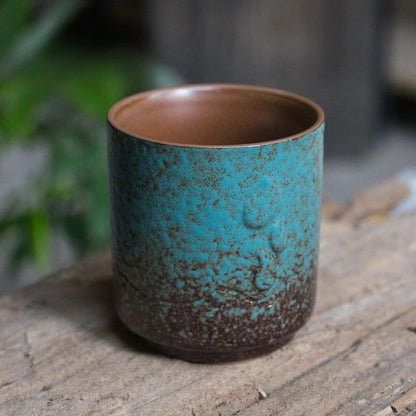 Kiln change Japanese rough pottery household master cup single cup tasting tea cup large creative personality kung fu tea cups
