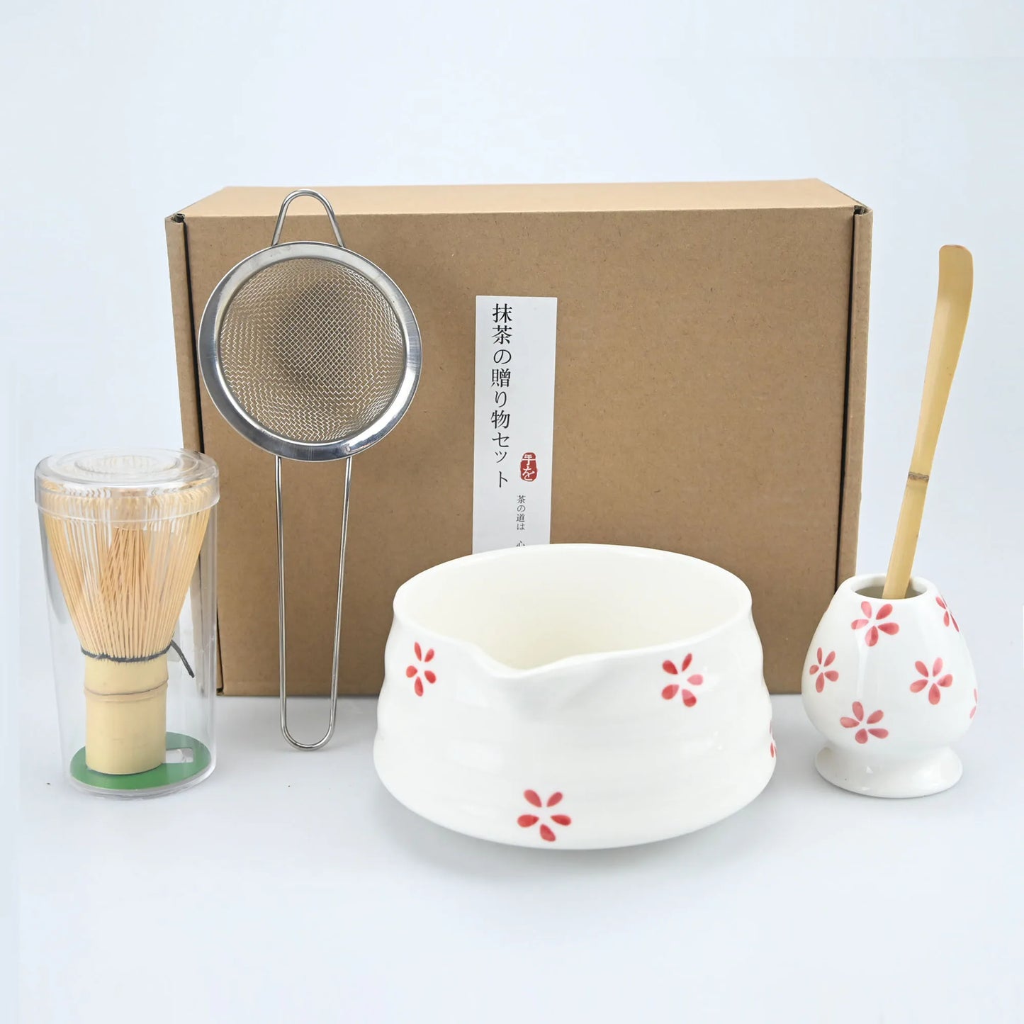 4pcs/set Easy To Clean Matcha Tea Set With Tool Rack, Including Bowl, Whisk, Spoon, Great Gift For Ceremony, Traditional Japanes