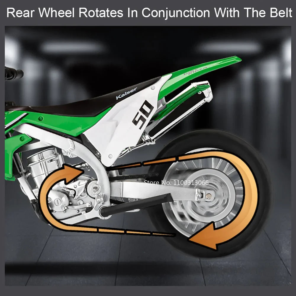 1:12 Alloy Kawasaki KX450 Motorcycles Models Toys Diecast Cars Wheel Shock Absorption Mountain Motorcycle Children's Day Gifts