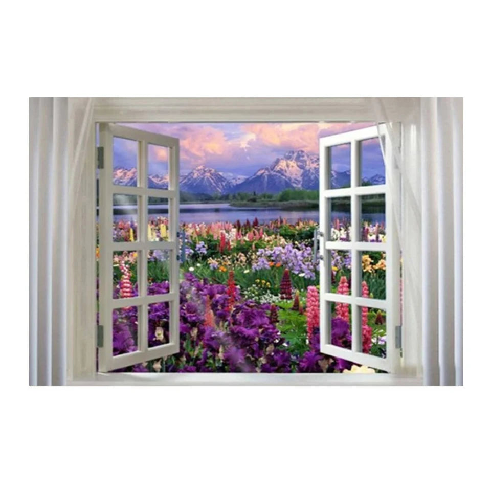 Window Effect Landscape Poster Bedroom Seascape Sea View Canvas Painting and Prints Wall Art Picture for Living Room Home Decor