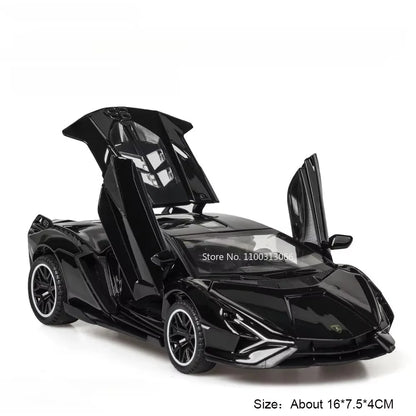 1:32 Scale Lambor URUS Sian Metal Model Car Diecast Toys Doors Opened Sports Car Music Light Vehicles Toy Boys Collectible Gifts