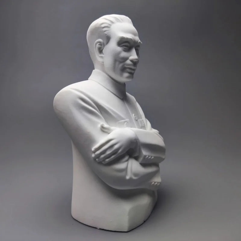 Zhou Enlai Great Man Model Plaster Figure Sculpture Art Decoration Ornaments Interior Art Living Room Figurines Desktop Decor