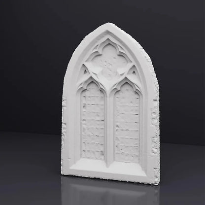 Church Window Plaster Bas-Relief Sculpture Nordic Home Decor Art Modern Ornament Desktop Display Aesthetic Room Decor