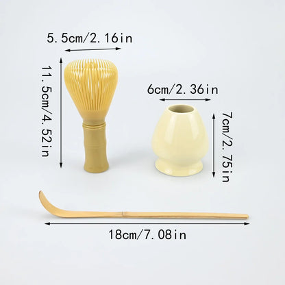 3PCS/Set Japanese-style Plastic Tea Whisk, Matcha Spoon, Tea Whisk Stand, Perfect Gift For Ceremony, Traditional Decoration