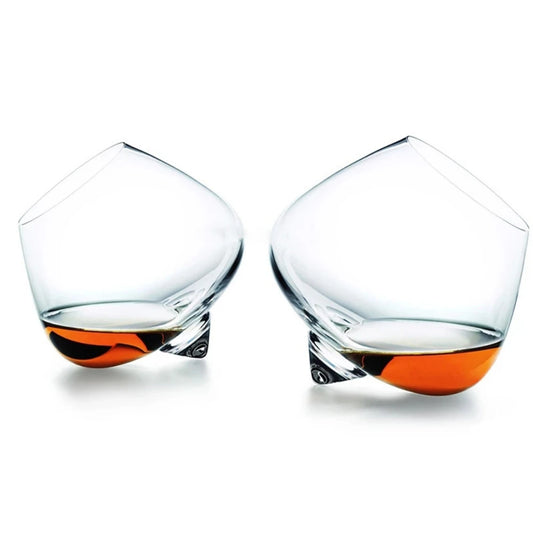250ml Whiskey Glass Rotating High Belly Cigar Whiskey Cocktail Drinking Wine Cup Tumbler Down Bar KTV Club Glasses