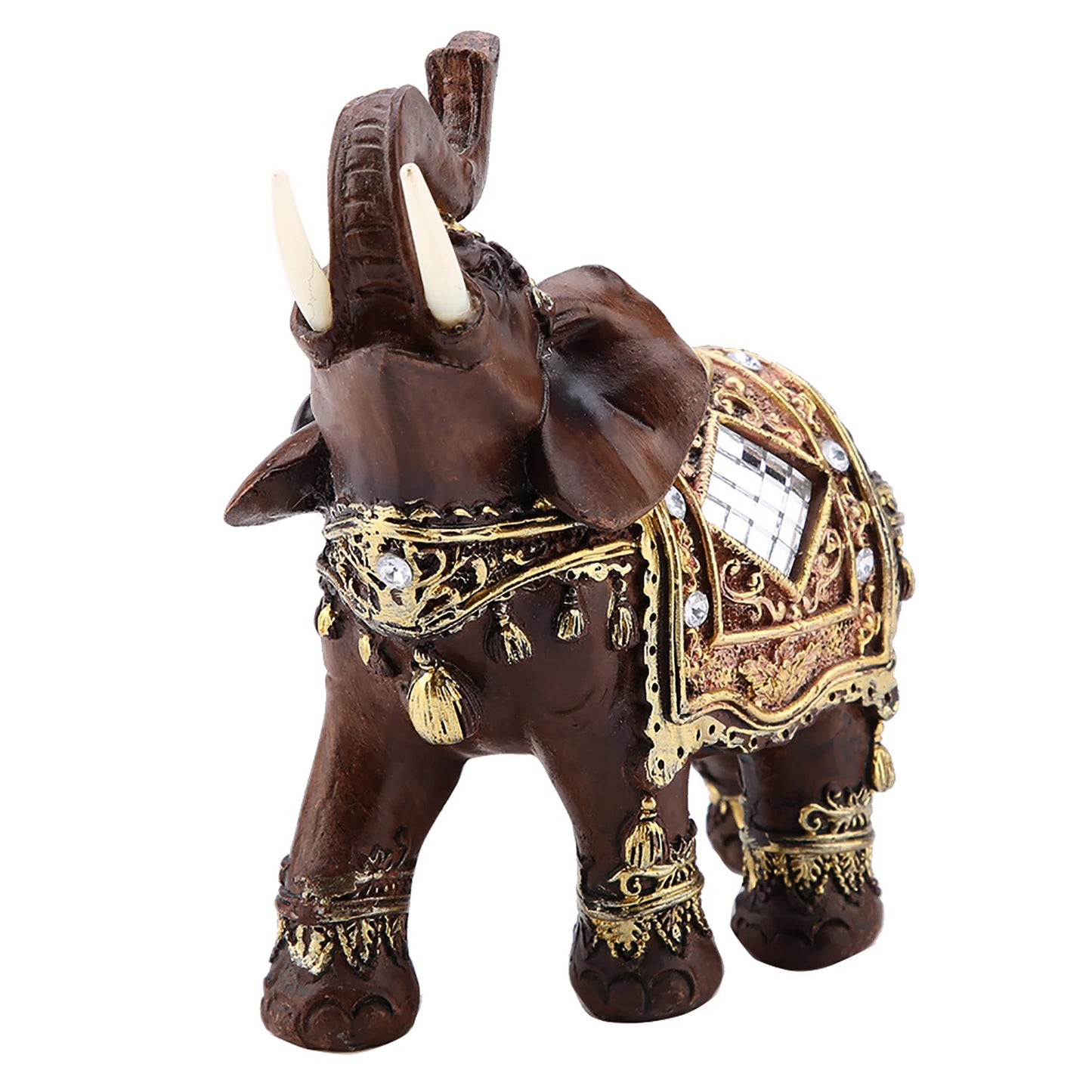 Feng Shui Elephant Lucky Feng Shui Wood Grain Elephant Statue Sculpture Wealth Figurine Gift Home Decoration Elephant Sculpture