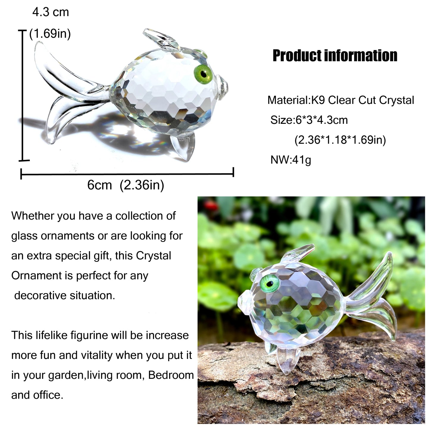 K9 Crystal Glass Figurines Miniature Sculpture Handmade Glass Animal Statue Paperweight Collection Table Home Decor Xmas Gift