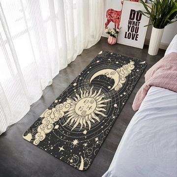 Sun Moon Mandala Starry Sky 12 Constellations Floor Mat Doormat Room Mats Bedroom Carpet Kitchen Rugs Bath Mat Foot Mat