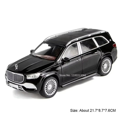1:24 Scale Maybach S400L GLS600 Alloy Cars Models Toys Wheel Pull Back Vehicles Model Sound Light Toy Cars Boys Festival Gifts
