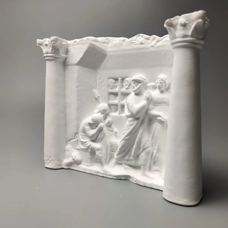 Nordic Art Retro Relief Ornaments Plaster Figure Sculpture Decoration Ornaments Art Home Luxury  Modern Living Room Figurines