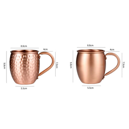 530ML 100% Pure Copper Mug Moscow Mule Mug Drum Cup Cocktail Cup Pure Copper Mug Restaurant Bar Cold Drink Cup, B