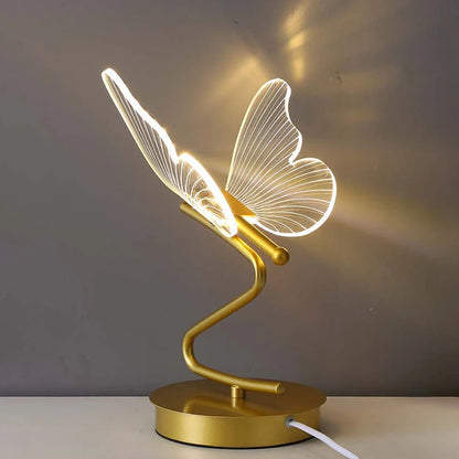 Nordic LED Table Lamps Indoor Lighting Switch Button Home Decoration Bedroom Bedside Living Room Restaurant Butterfly Desk Lamp