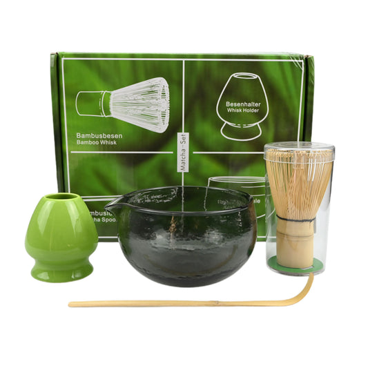 4PCS/Set Japanese-style Matcha Bowl , Spoon, Tea Whisk, Perfect Gift For Ceremony, Traditional Decoration