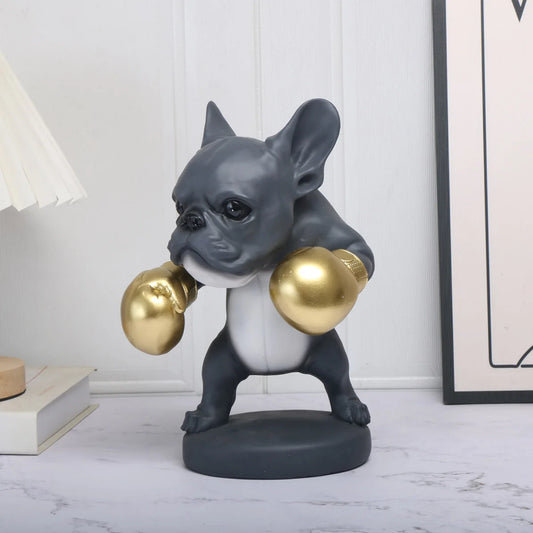1 Piece Of Beagle Bulldog Fitness Ornament Home Decoration Boxing Dumbbell Dog
