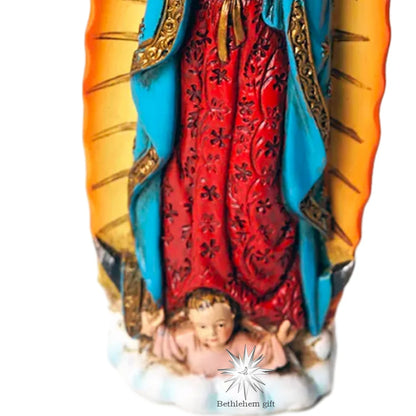 11Cm H Christianity Catholicism family effective blessing Our Lady of Guadalupe Virgin Mary Resin God statue icon saint Ornament