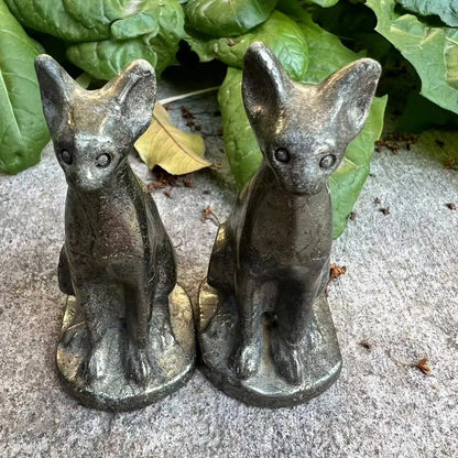 Natural Pyrite Egyptian Cat Crystal Animal Powerful Statue Healing Children Holiday Gift Home Decoration