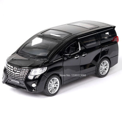 1:32 Scale Alloy Alphard Vellfire Toys Cars Models 6 Doors Opened MPV Toys Wheel Pull Back Vehicles for Boyfriend Festival Gifts