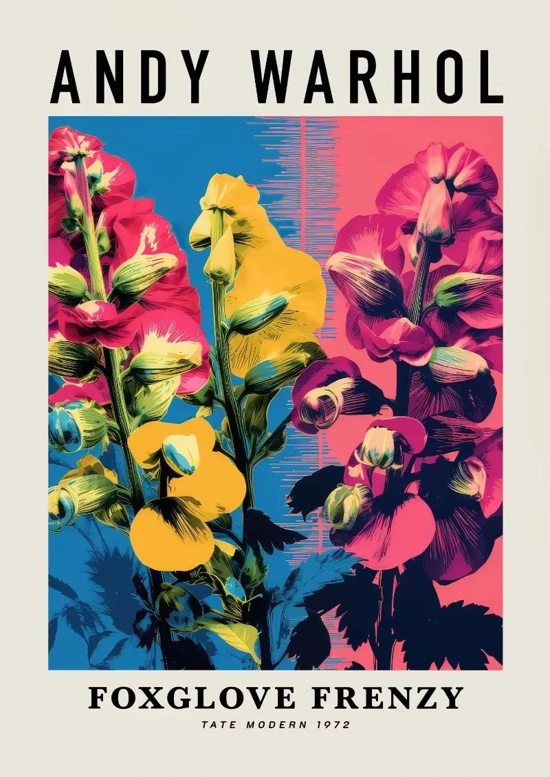 Andy Warhol Artwork Flowers Tulip Sunflowers Daisies Peony Abstract Poster Canvas Paintings Wall Art Pictures Home Decor