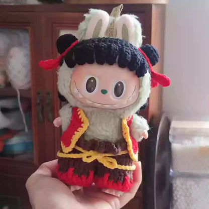 New In Stock V1 V2 Lafufu Clothes Handmade Art Weaving Toys Anime Cute Lafufu Surrounding Toys Gifts Decoration Pendant  Set