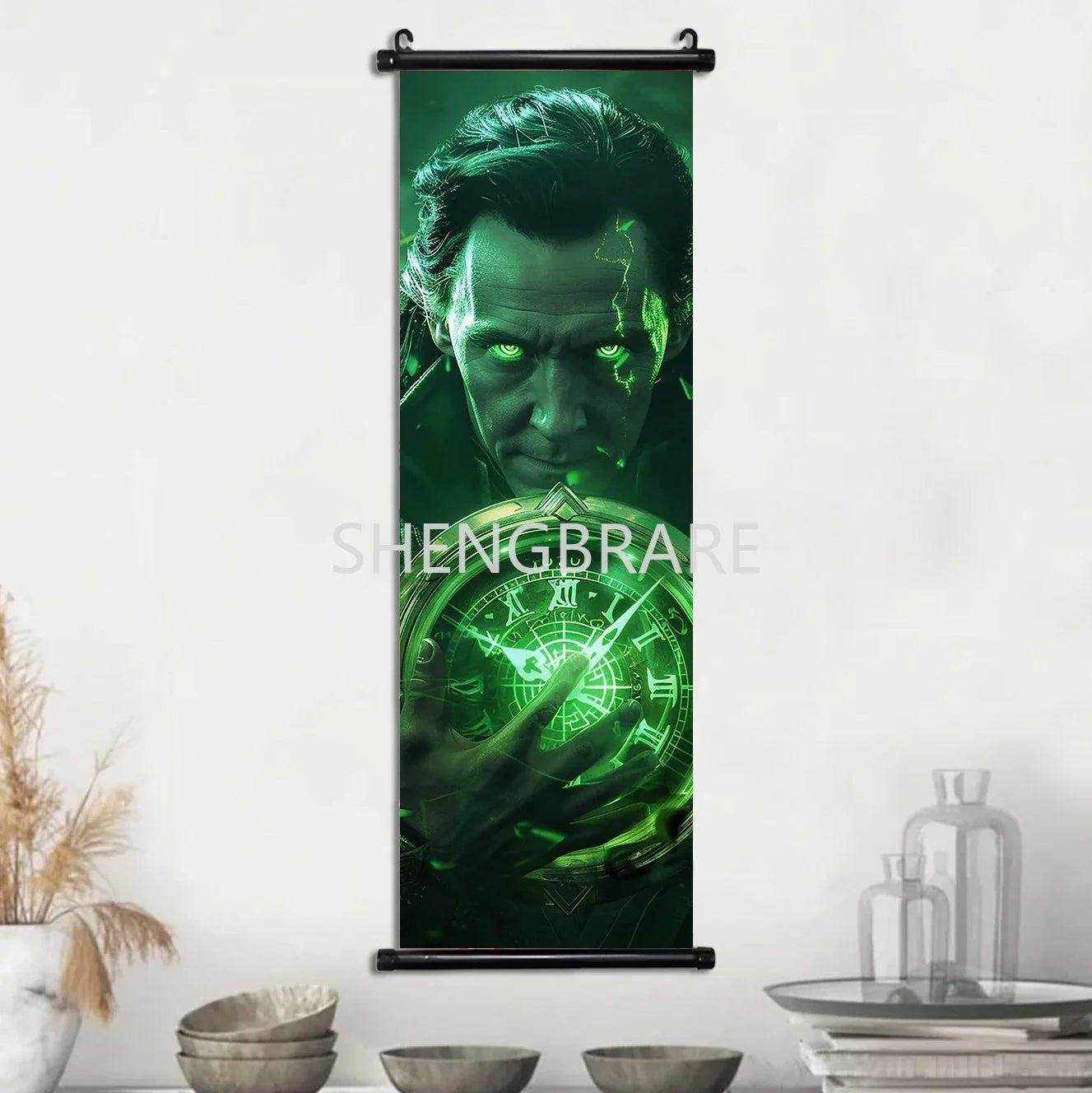 Marvel The Avengers Movie Loki Hanging Scroll Poster Artwork Home Decoration Decor Avengers Wallpaper Canvas Painting Print Gift