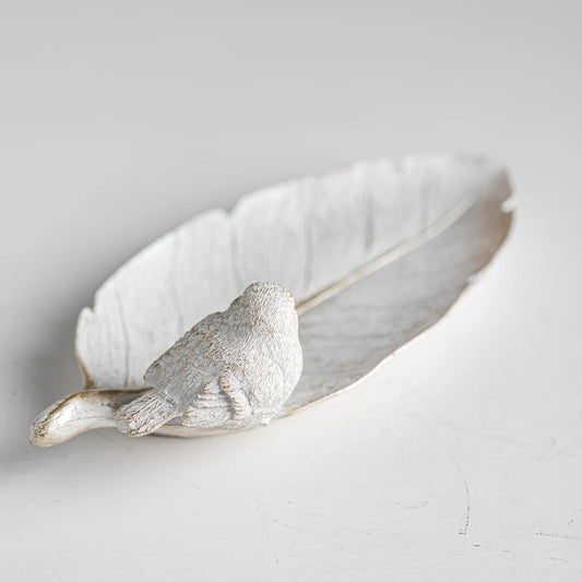 Resin Bird Feather Tray- Elegant Multi-Use Organizer forHome Decor, Cosmetics, and Jewelry Storage
