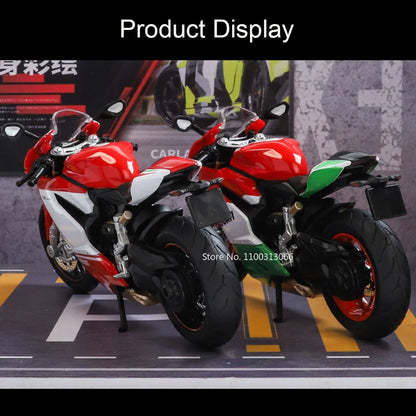 1:12 1199 Spring Breeze 250 SR Motorcycle Models Cars Alloy Diecast Toys Light Music Wheel Turned Motorcycles Vehicle Kids Gifts