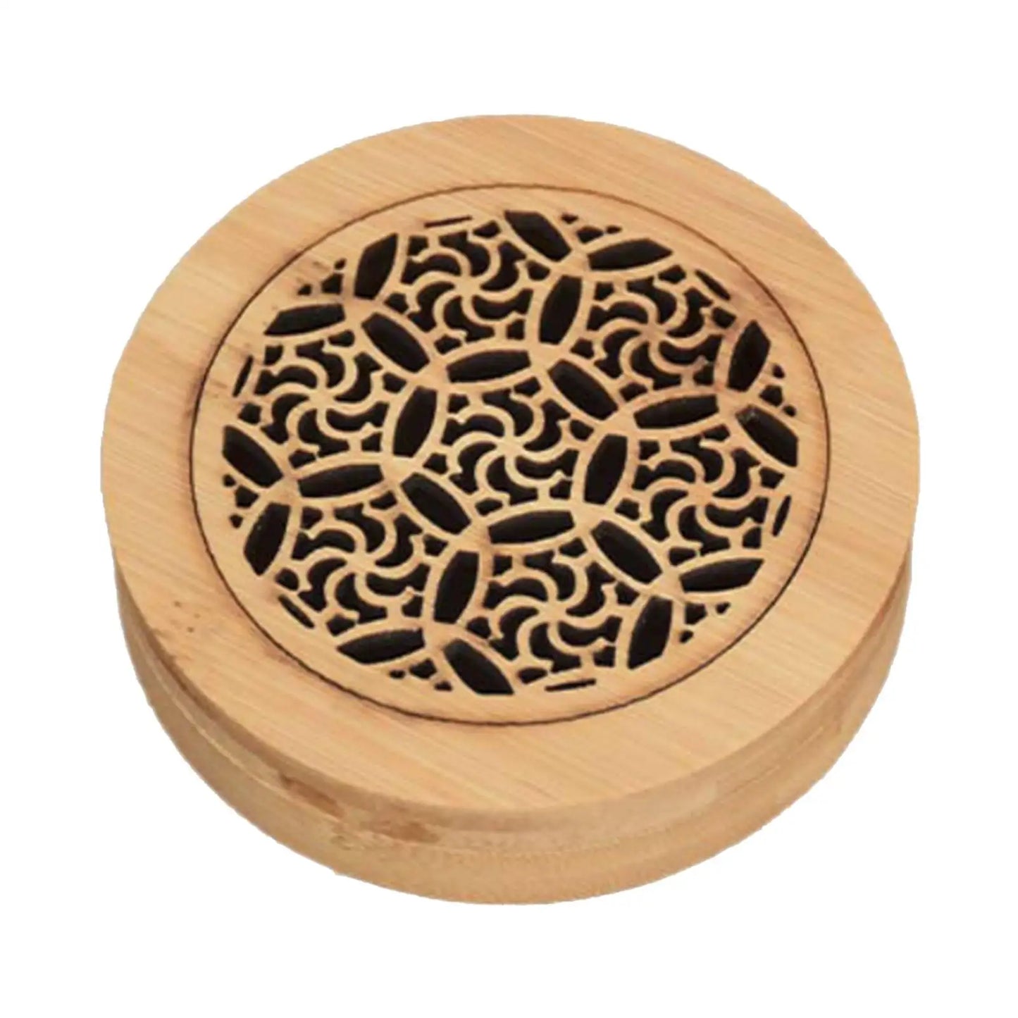 Wood Incense Burner Box SPA Chinese Style Aroma Fragrance Farmhouse Decoration Kitchen Round Yoga Table Centerpiece Home Censer