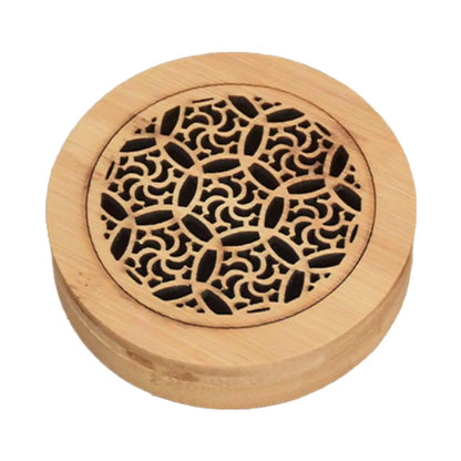 Wood Incense Burner Box SPA Chinese Style Aroma Fragrance Farmhouse Decoration Kitchen Round Yoga Table Centerpiece Home Censer