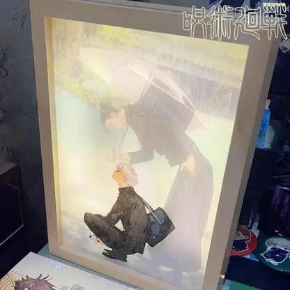 Jujutsu Kaisen Anime Figure Led Gojo Night Light Painting Decor Photo Satoru Gojo Room Decoration Kid Birthday Christmas Gift