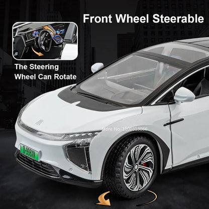 1:22 HiPhi X Rolls-Royce Wraith Alloy Cars Models Doors Opened New Energy Tram Sound Light Miniature Car Boys Collection Gifts