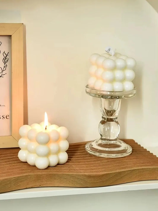 White Cube Aromatherapy Candle Romantic Atmosphere Desktop Home Decoration Creative Handmade Gift Aromatherapy Candle