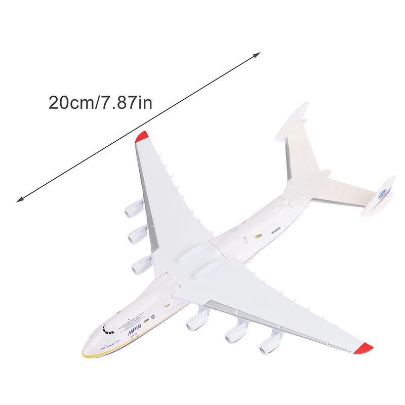 1:400 20cm Alloy An-225 Aircraft Model Toy Ukraine Painted Mriya Transporter Display Plane Collection Home Decoration Ornaments