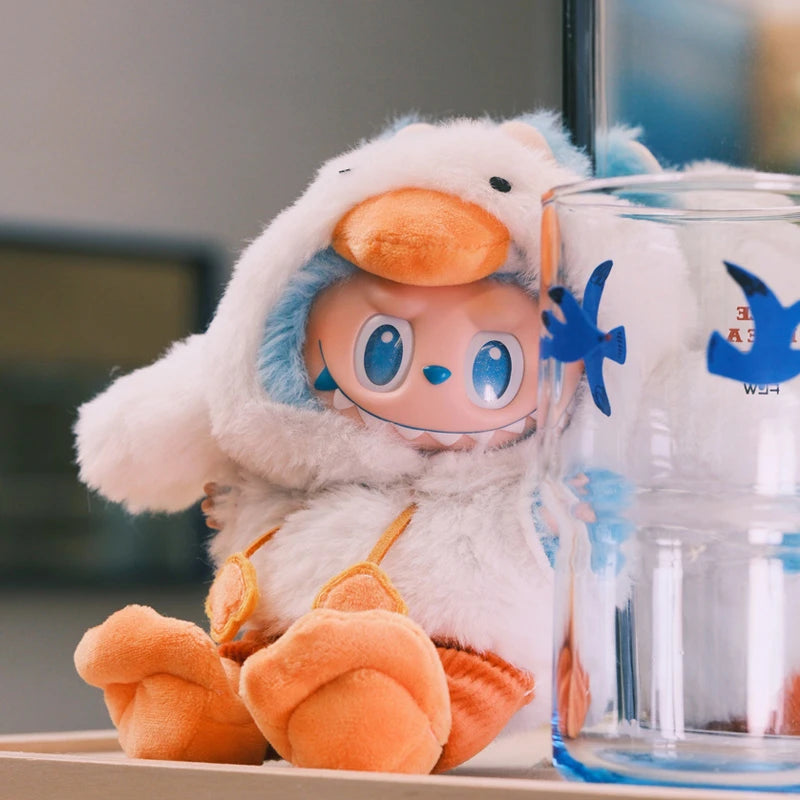 New 17cm Lafufu Pendant V1 V2 V3 Vinyl Doll Clothing Cute Forest Fairy Tale Same Style Duck Jumpsuit Clothes Set Gift