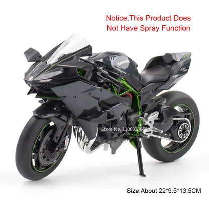1:9 1299 Kawasaki Ninja H2R Motorcycles Models Miniature Cars Toys Alloy Diecast Light Sound Wheel Turned Vehicles Child Gifts