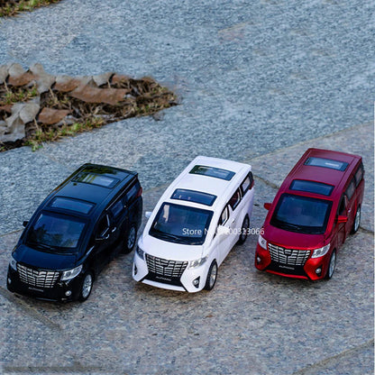1:32 Scale Alloy Alphard Vellfire Toys Cars Models 6 Doors Opened MPV Toys Wheel Pull Back Vehicles for Boyfriend Festival Gifts