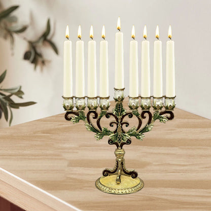 Candelabra Traditional Classic Hanukkah Antique Candlestick Candle Holder Jewish Candlestick Metal Handicrafts Wedding Decor