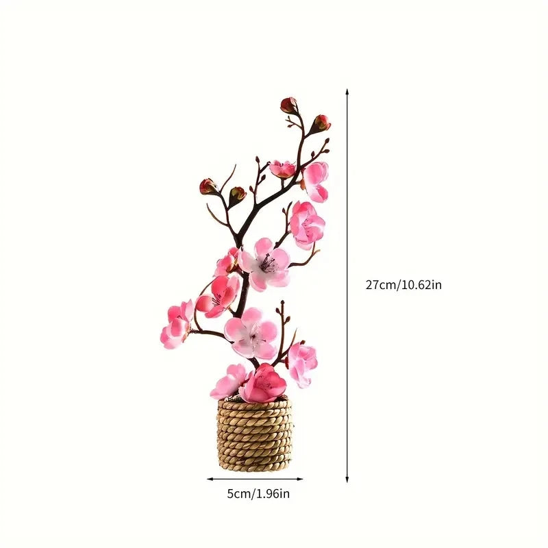 Multi Colored Artificial Flower Bonsai Plum Blossom Simulation Flower Bonsai White Flower Bonsai Simulation Flower Bonsai