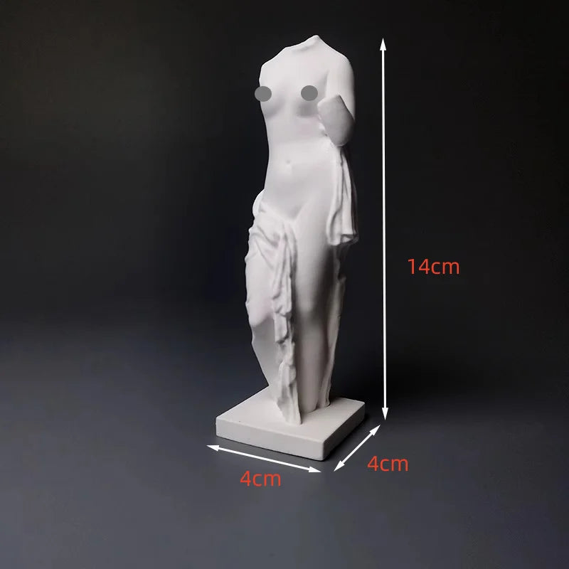 Mythological Goddess Statue Plaster Sculpture Minimalist Decor Classical Art for Desktop Display Home Scented Diffuser Stone