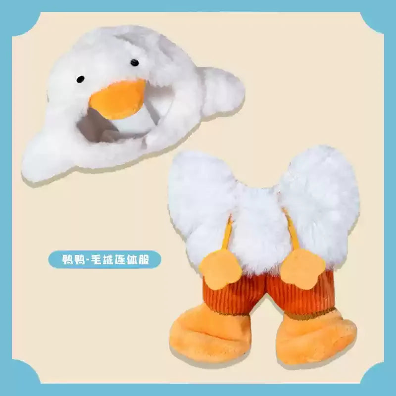 New 17cm Lafufu Pendant V1 V2 V3 Vinyl Doll Clothing Cute Forest Fairy Tale Same Style Duck Jumpsuit Clothes Set Gift