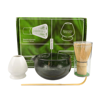 4PCS/Set Japanese-style Matcha Bowl , Spoon, Tea Whisk, Perfect Gift For Ceremony, Traditional Decoration