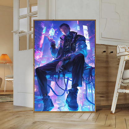 Cyberpunk Self-adhesive Poster Anime Movie Wallpaper Figures Wall Art Bedroom HD Decor Gift Home Decoration Painting Pictures