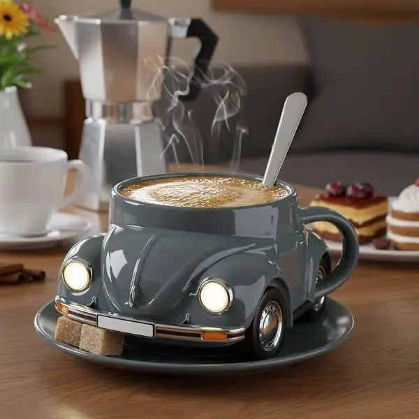Beetle Car Coffee Mug Funny Semi Truck Heat Resist Coffee Cup Resin Creative Tea Cups Handmade Unique Drinkware for Home Kitchen