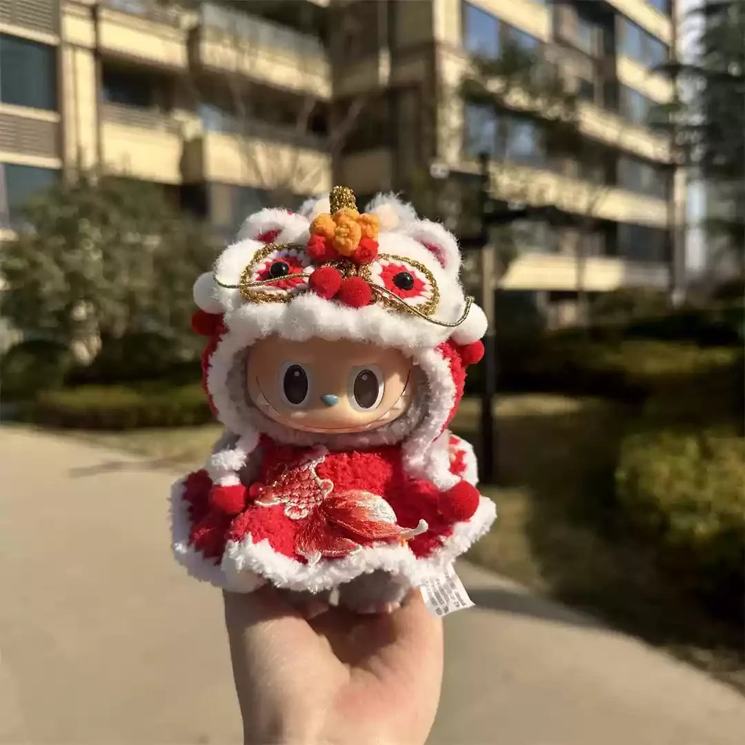 New In Stock V1 V2 Lafufu Clothes Handmade Art Weaving Toys Anime Cute Lafufu Surrounding Toys Gifts Decoration Pendant  Set