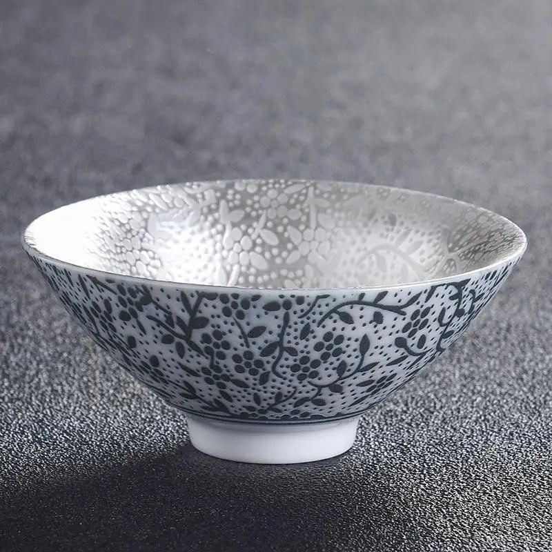 Creative 999 Sterling Silver Master Cup Ceramic Teacups Office Small Tea Bowl Household Handmade Chinese Kung Fu Drinkware