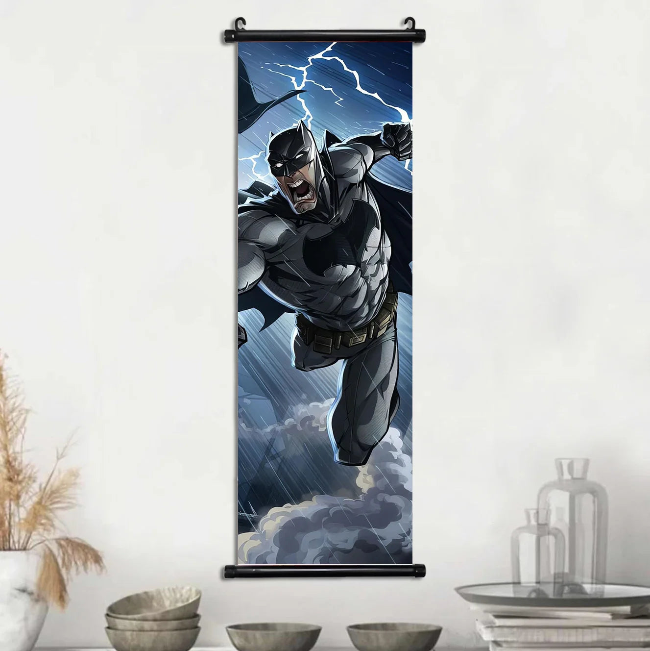 DC Batman Hanging Scroll Poster Movie Wallpaper Wall Artwork Canvas Painting Home Decoration Art Print Bedroom Decor Gift