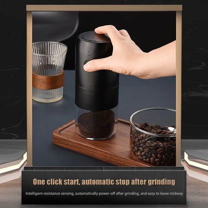 Electric Coffee Bean Grinder Automatic Portable Grinding Machine Adjustable Coarseness USB Rechargeable For Espresso Pour Over